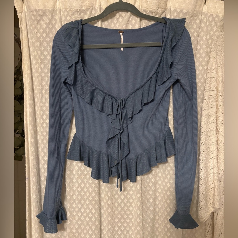 Blue free people shirt - size S